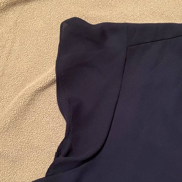 Van Heusen Dark Navy Blue Cap Sleeve Blouse - Picture 6 of 10